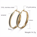 High End Gold Enamel Earring Jewelry Accessory For Black Women